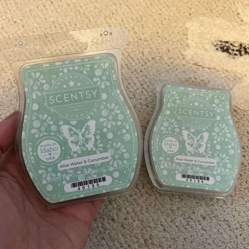 Set of 2 Scentsy Wax Melts - Aloe Water & Cucumber